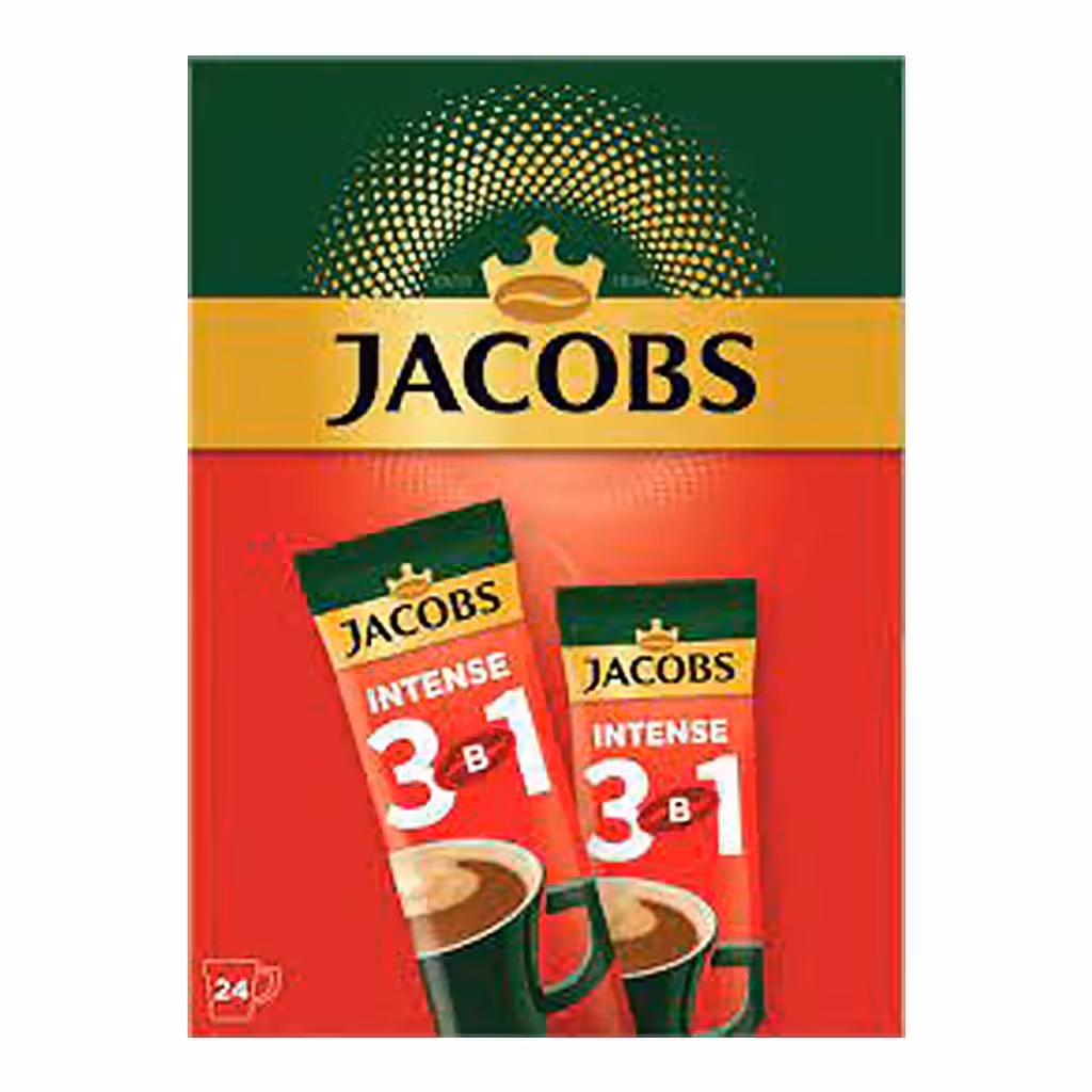 نوشیدنی قهوه 24 عددی JACOBS INTENSE 3 IN 1 اکراینی 324 گرم