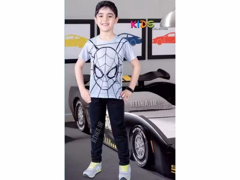 ست لباس راحتی پسرانه طرح مرد عنکبوتی
