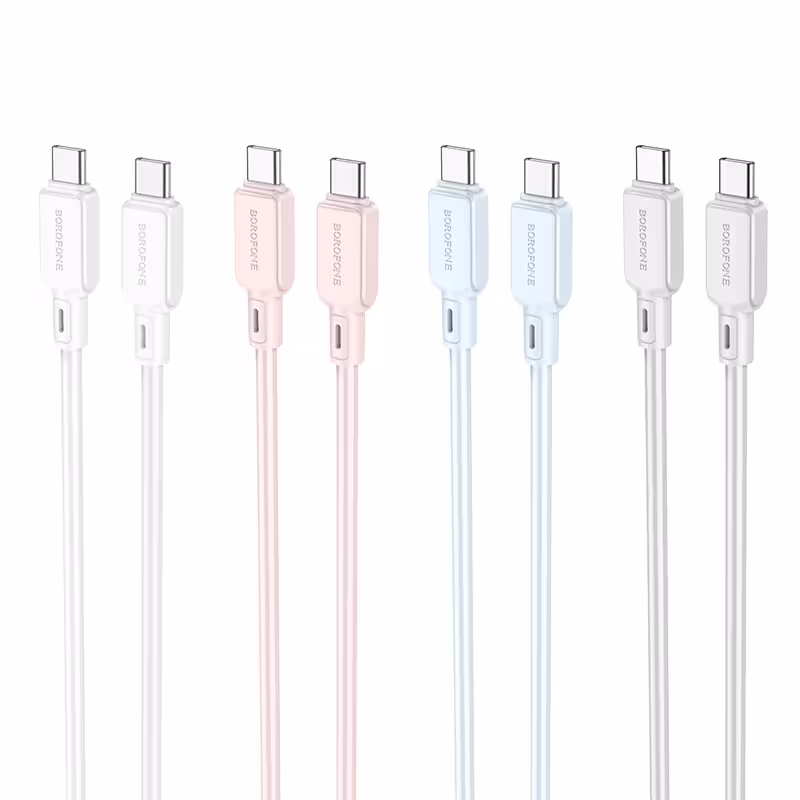 کابل شارژ 60 وات USB-C به USB-C بروفون مدل BX94 طول 1 متر