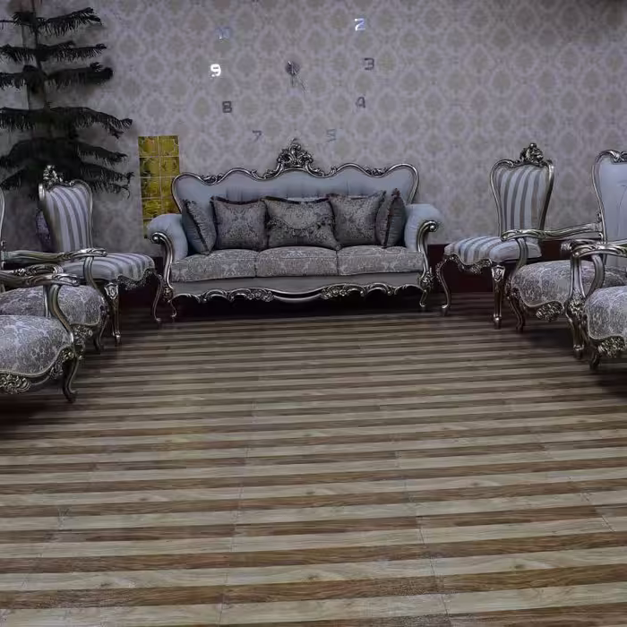 مبل سلطنتی مدل راموز رنگ نوک مدادی