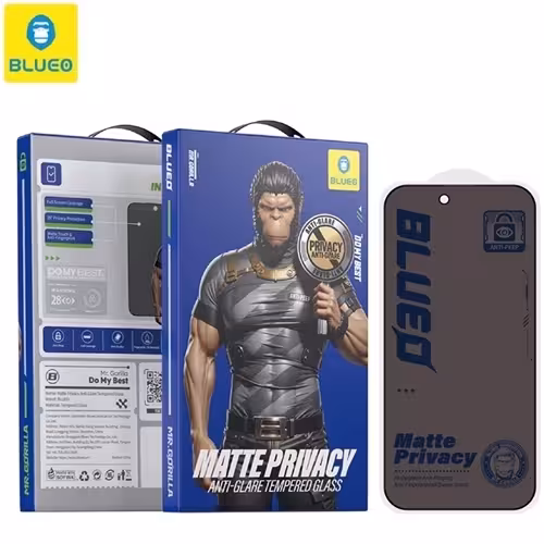 محافظ صفحه بلو مات پرایوسی Blueo Full Cover Anti-Peep privacy Matte Glass مناسب برای Apple iPhone 17