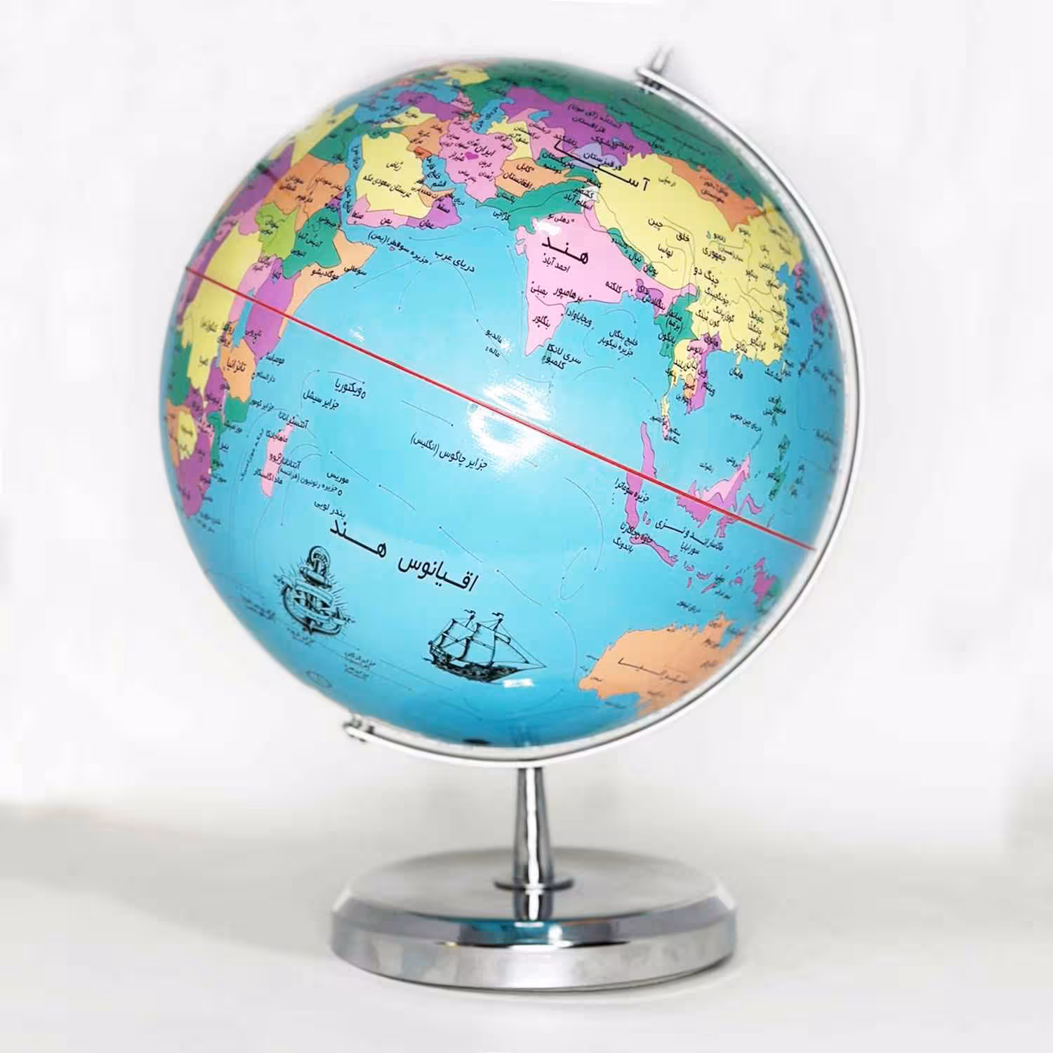 کره جغرافیایی سایز30 پایه فلزکماندارایده کد128