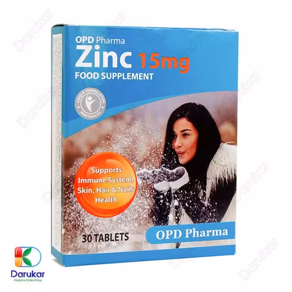 قرص زینک 15 میلی گرم او پی دی فارما 30 عدد