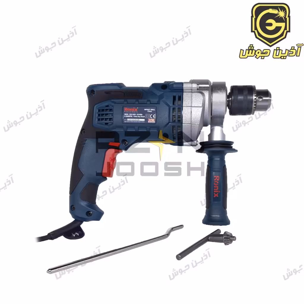 دریل چکشی 900 وات 13 م.م نیم تنه فلزی رونیکس Ronix مدل 2290