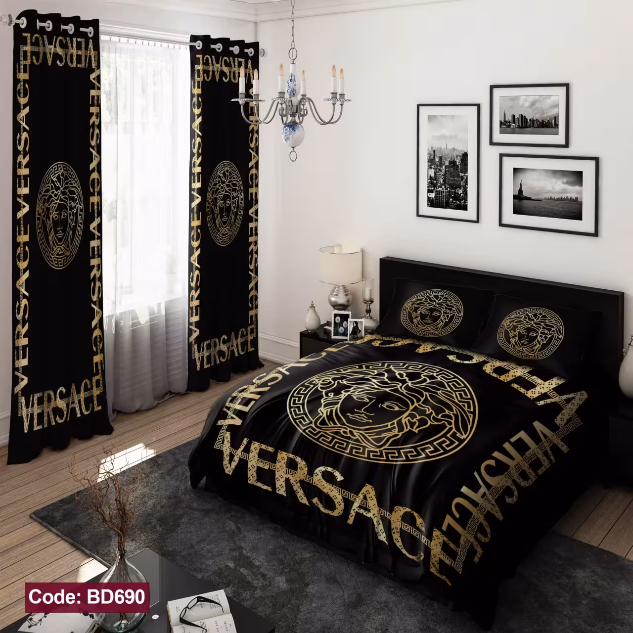 ست 6 تکه روتختی مخمل ضد لک ترک طرح بزرگسال کد 690