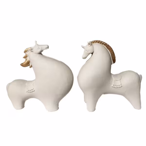 مجسمه مدل اسب مدرن مجموعه 2 عددی