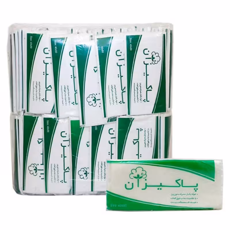 حوله یکبار مصرف 90 گرمی پاکیزان بسته 100 عددی