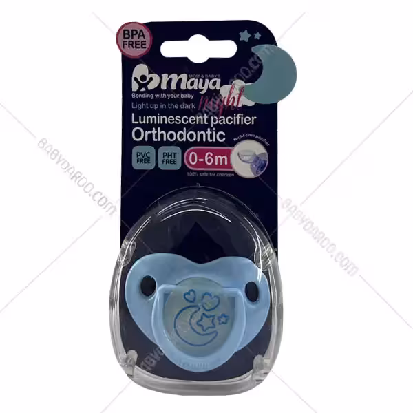 پستانک ارتودنسی شب تاب ماه و ستاره 0-6 ماه Maya