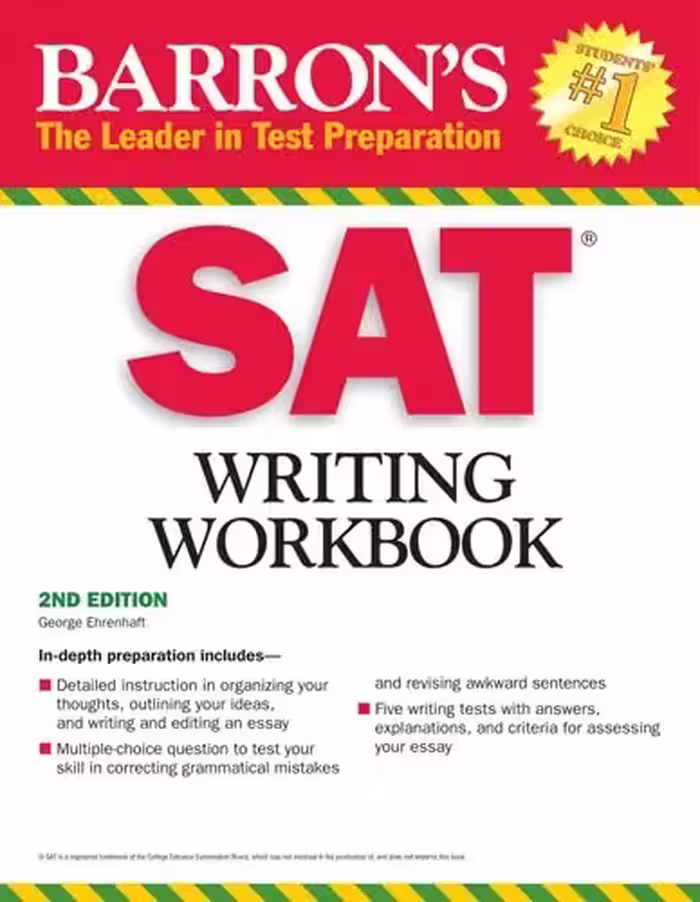 بارونز اس ای تی رایتینگ ورک بوک | کتاب انگلیسی Barron’s SAT Writing Workbook 2nd