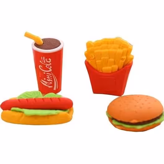 پاک کن فانتزی طرح فست فود سه بعدی 1 عددی