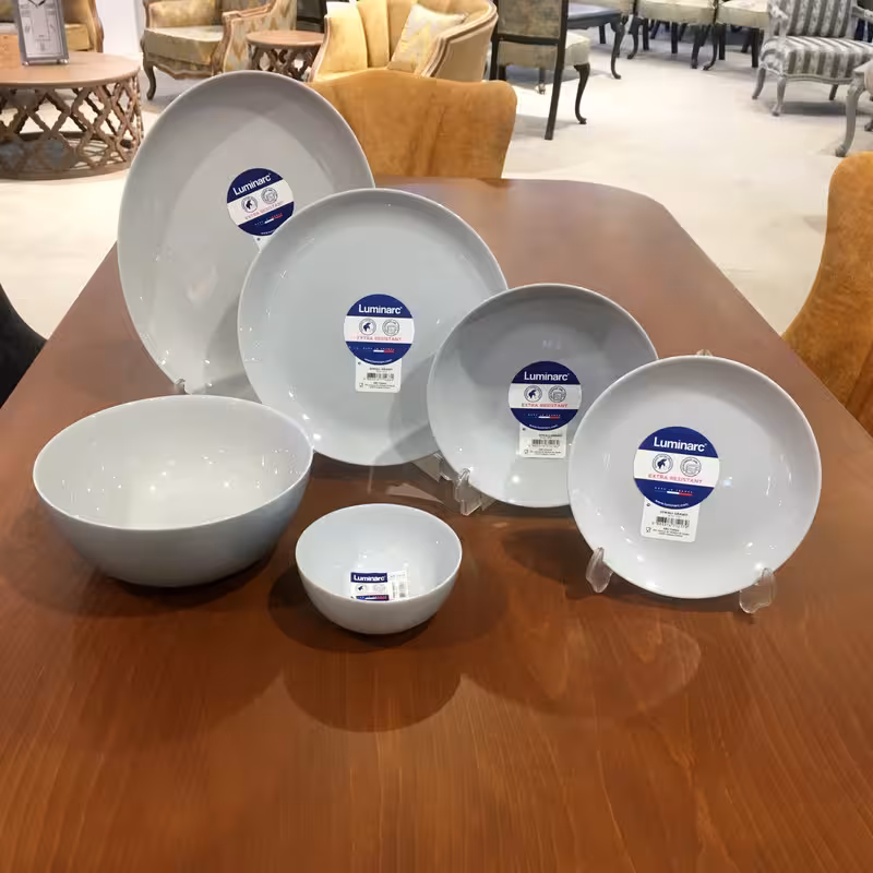 سرویس 26پارچه ارکوپال لومینارک اصل فرانسه رنگ طوسی (موجود در تهران)