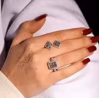 نیم ست نقره کد 451