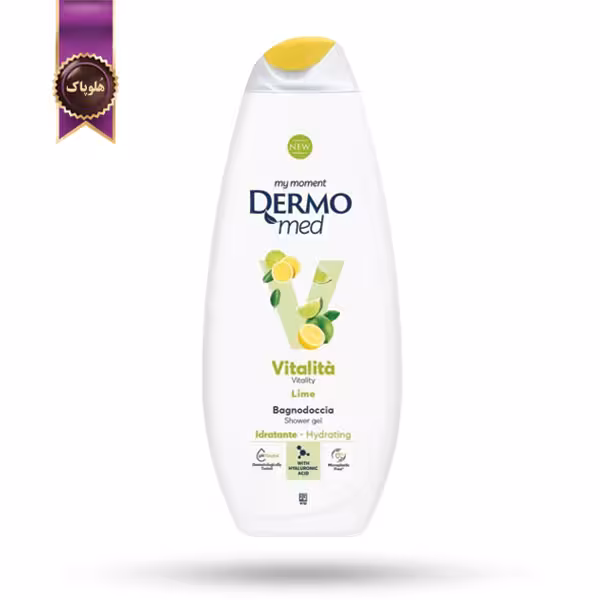 ژل حمام درمومد Dermomed مدل رایحه‌ نشاط‌آور با عصاره لیمو Vitalita Lime حجم 600 میلی لیتر (اورجینال)