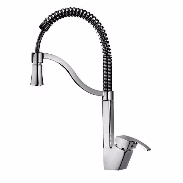 شیر ظرفشویی اهرمی فنری کاویان مدل آرتا استیل