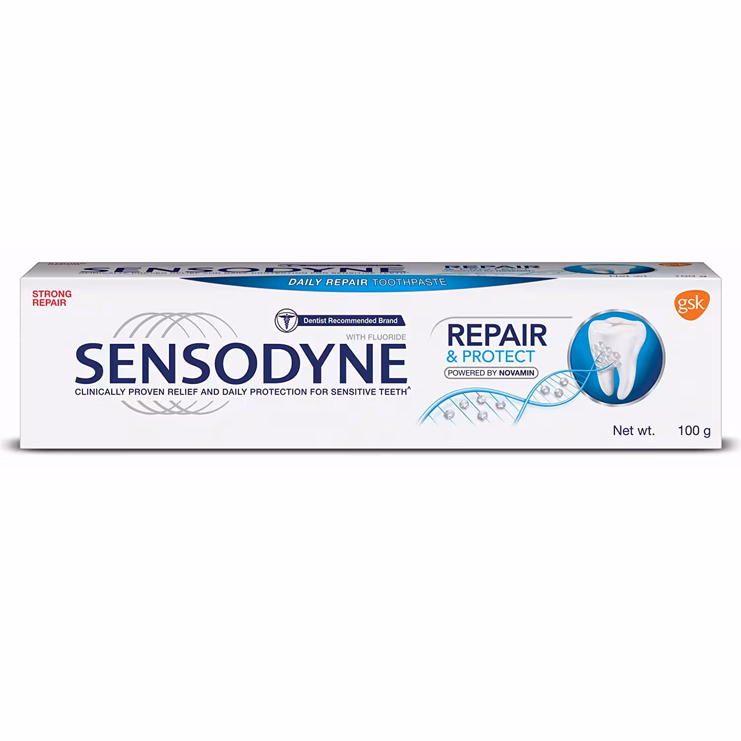 خمیردندان سنسوداین مدل Sensodyne Repair and protect حجم 75 میلی لیتر