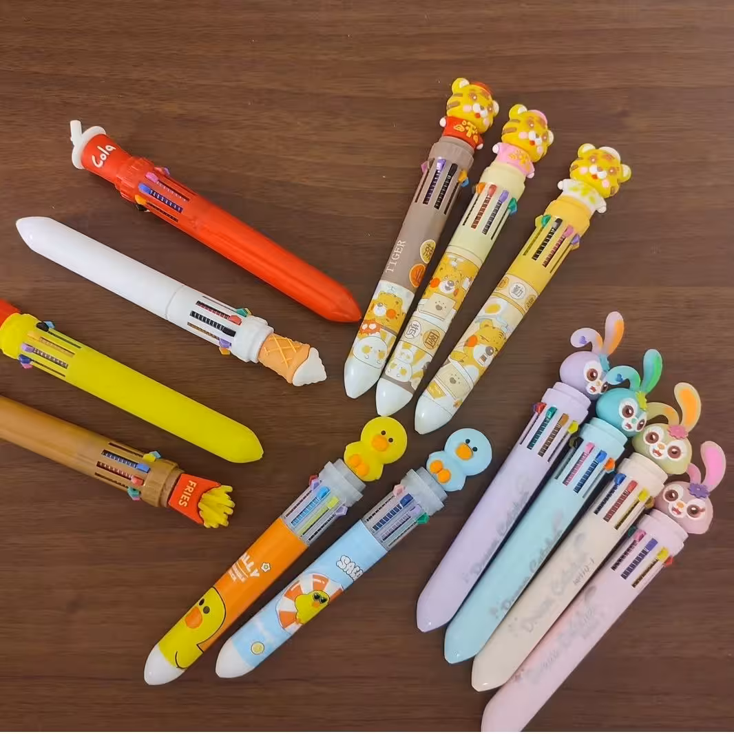 خودکارده رنگ درطرح های خرگوش فست فود جوجه وببر