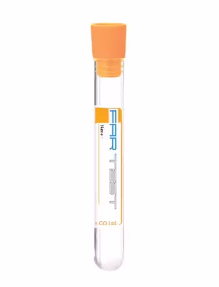 لوله  Sodium Citrate  ESR3.8%غیر وکیوم86×12  1.6mlنارنجی