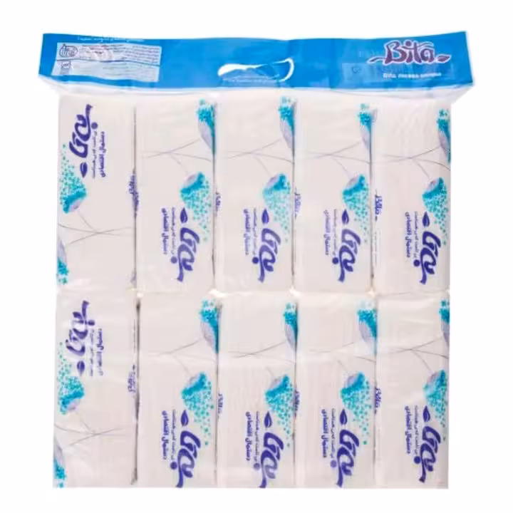 دستمال کاغذی 10 عددی بی تا 100 برگ دولا