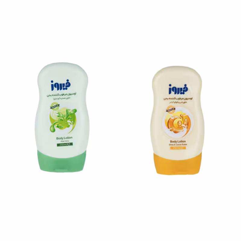 لوسیون مرطوب کننده فیروز مدل میکس کوکو آ باتر و آلوئه ورا حجم 250 میلی لیتر مجموعه 2 عددی