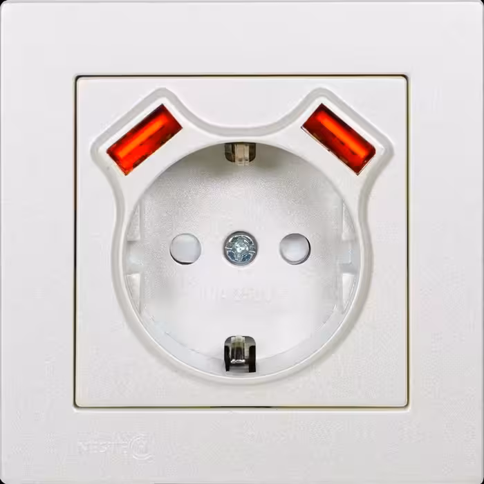 شارژ USB دوبل و پریز ارت دار نستک سری MC2 مدل MC2SU00X03