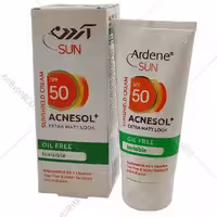 کرم ضد آفتاب بی رنگ  فاقد چربی آکنه سل پلاس SPF50 آردن سان