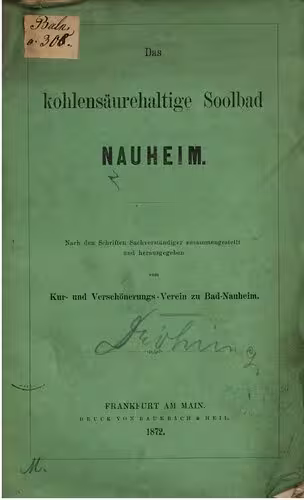 خرید و دانلود نسخه کامل کتاب Das kohlensäurehaltige Soolbad Nauheim