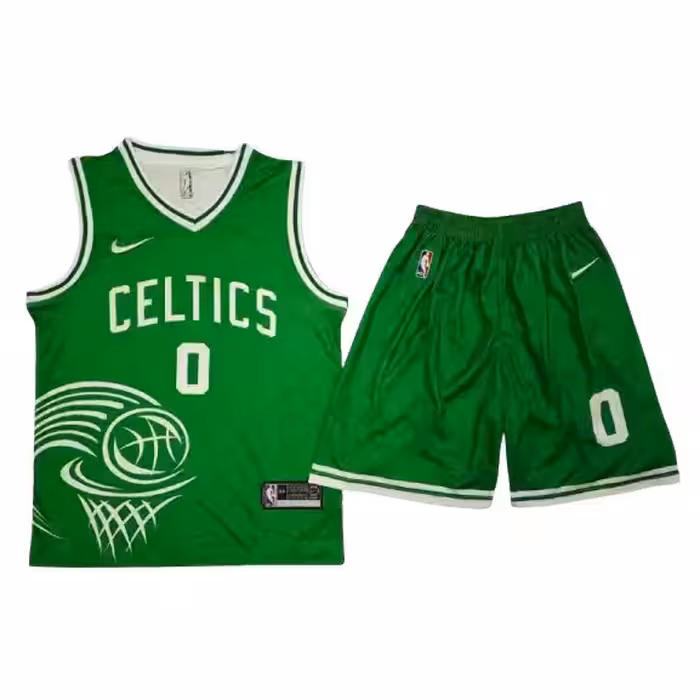 پیراهن شورت بسکتبالی بوستون سلتیک سبز پوست ماری 2026 شماره 0