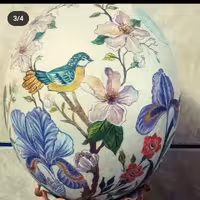 تخم شترمرغ نقاشی 