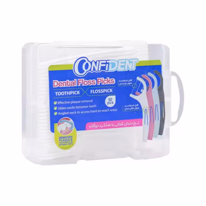 نخ دندان کمانی و خلال دندان 30 عددی کد F4.02 کانفیدنت
