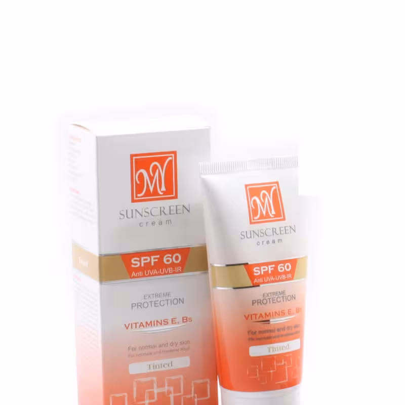 کرم ضد آفتاب SPF60 مناسب پوست های خشک مای (رنگی)