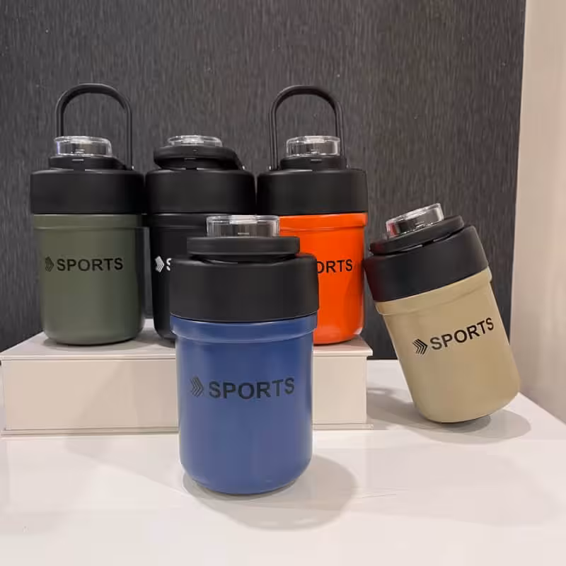 تراول ماگ 350 میل دوقفله دسته دار طرح SPORT
