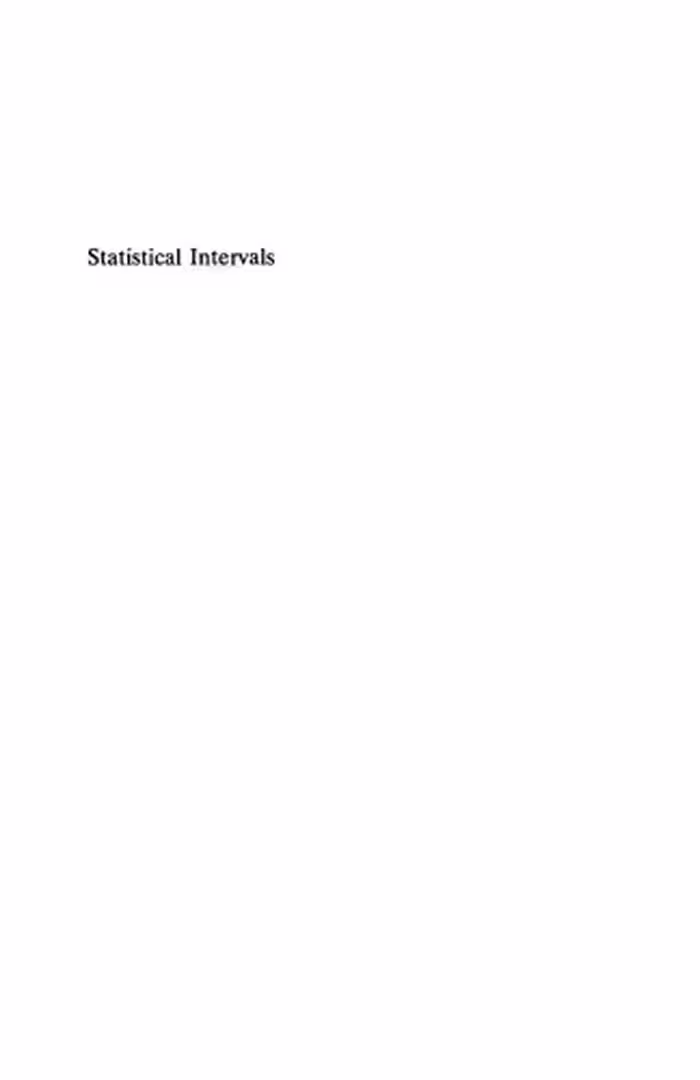 خرید و دانلود نسخه کامل کتاب Statistical Intervals: A Guide for Practitioners
