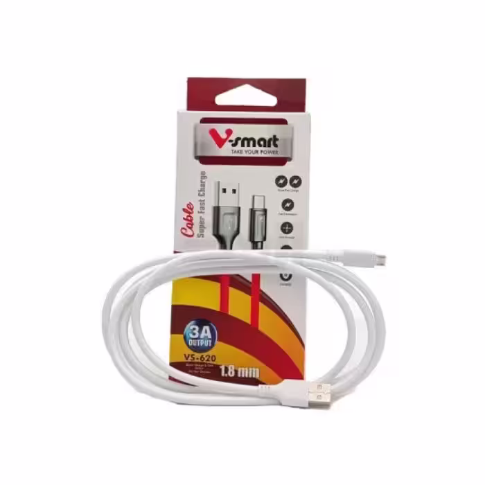کابل فست شارژ برندv-smart مدل vs-620 تایپ سی یک متری