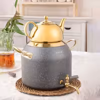 کتری قوری شیر دار 6لیتر گرانیت طوسی ریور کد 5841