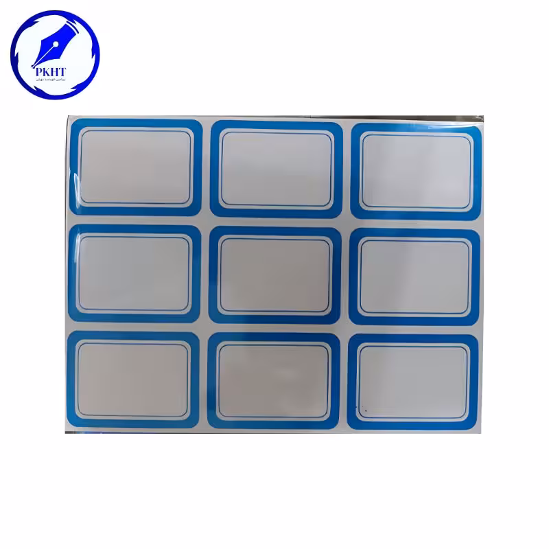 برچسب دور آبی 50 برگی سایز 3.6×4.5 سانتیمتر وارداتی 10 بسته