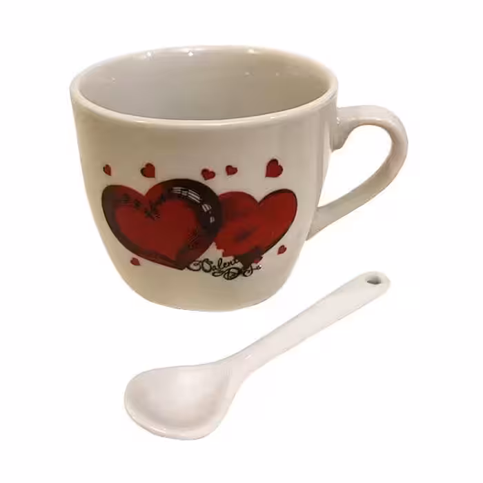 ماگ قاشق دار طرح قلب