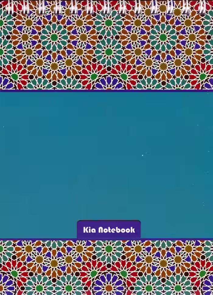 دفتر یادداشت خط دار (چند طرح،کد 00208)،(سیمی)