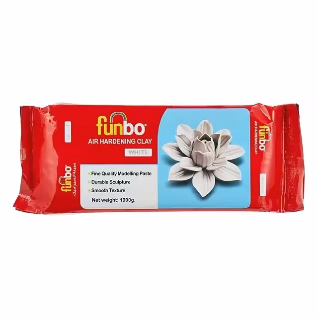 خاک رس سخت کننده هوا فانبو 1000 گرمی رنگ سفید