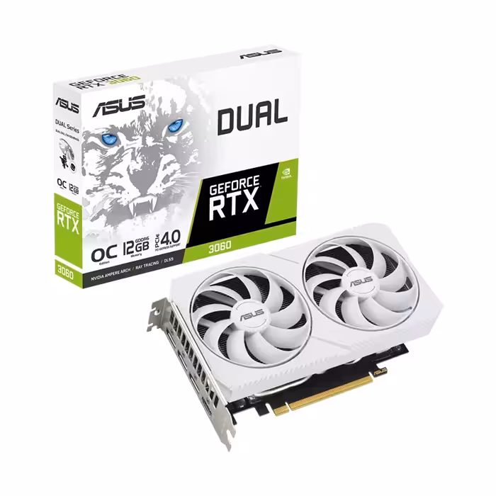 کارت گرافیک ایسوس DUAL GeForce RTX 3060 White OC Edition 12GB