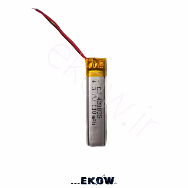 باتری لیتیوم پلیمر 110mAh(لیتیوم li-po 420835 3.7 v 110mAh)
