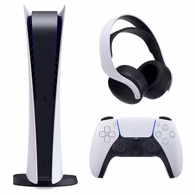 مجموعه کنسول بازی سونی مدل PLayStation 5 Digital به همراه هدست سونی Pulse 3D