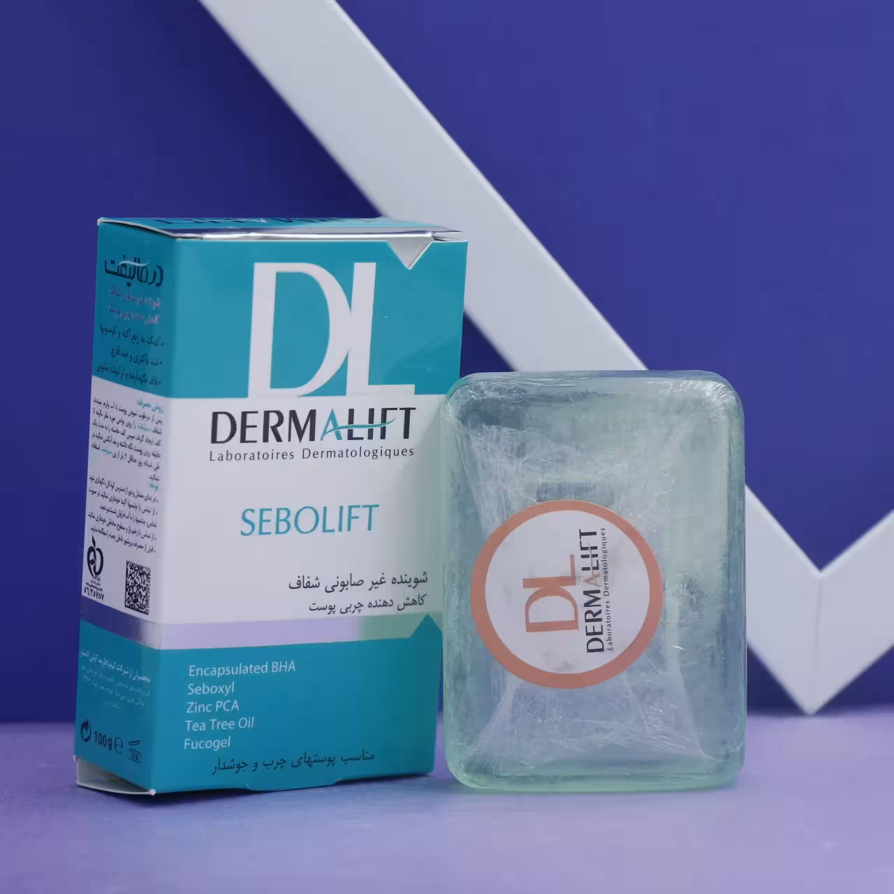 شوینده غیر صابونی شفاف کاهش دهنده چربی پوست درما لیفت DERMA LIFT و 100گرم 92311