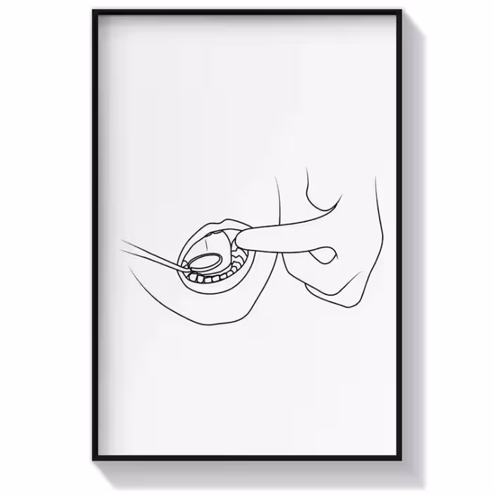 تابلو دکوراتیو طرح معاینه دندان