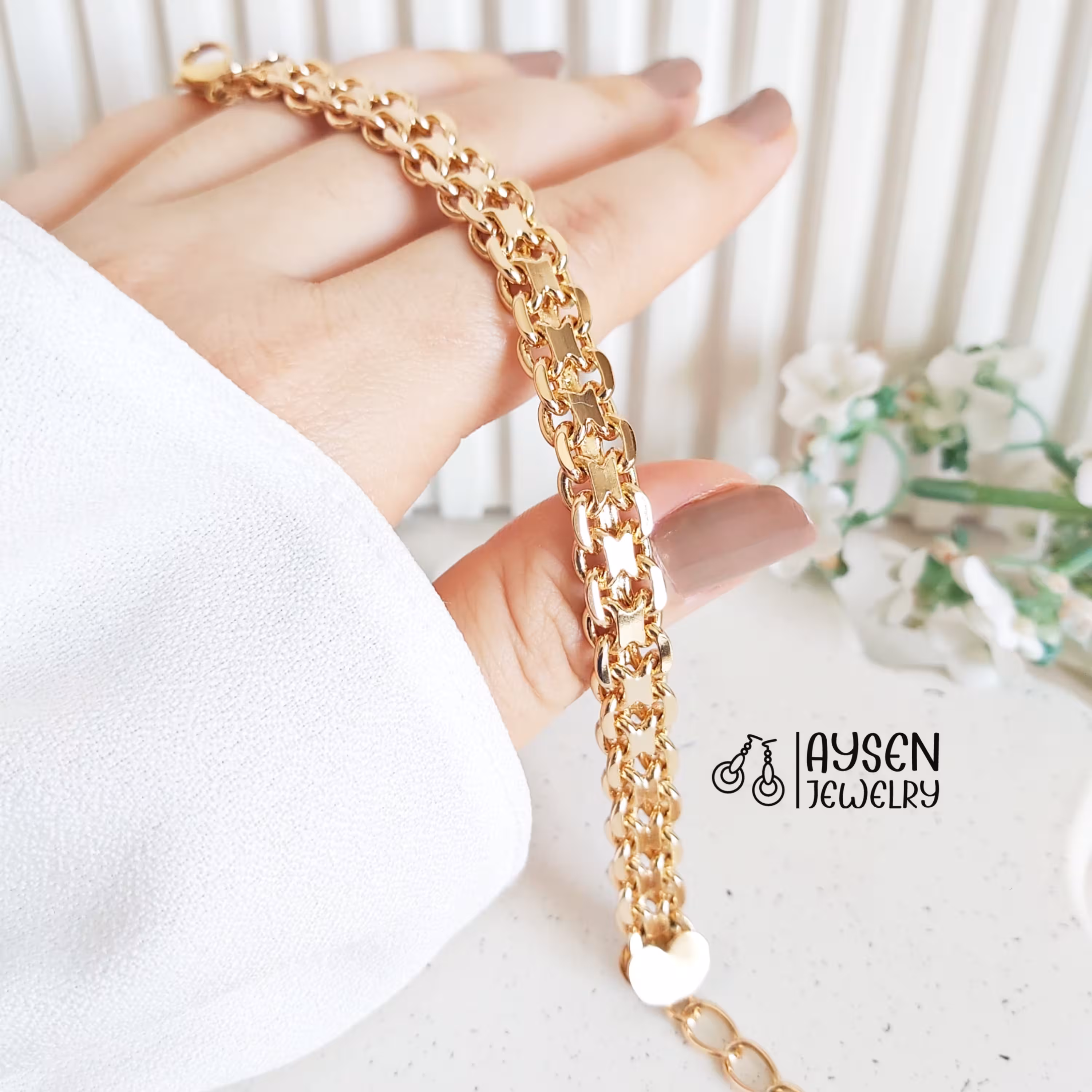 دستبند ژوپینگ کاملا مشابه طلا