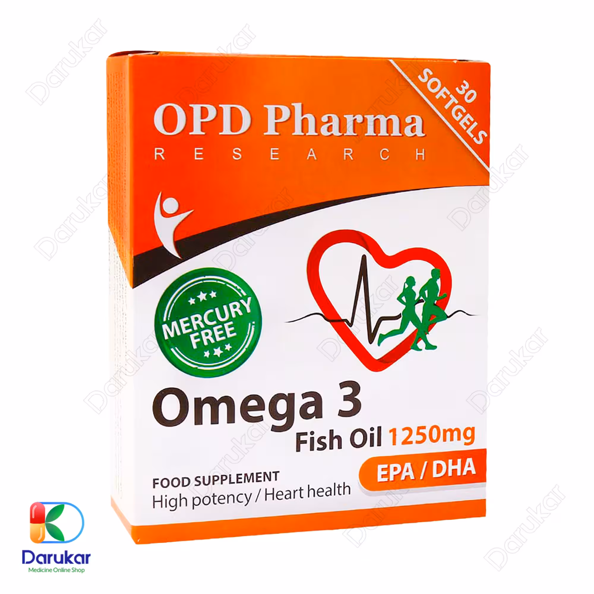 کپسول ژلاتینی امگا 3 او پی دی فارما، 30 عددی