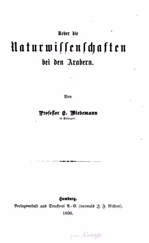 خرید و دانلود نسخه کامل کتاب Über die Naturwissenschaften bei den Arabern