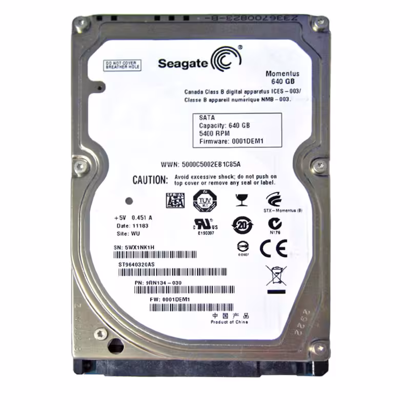 هارد لپ تاپی سیگیت ظرفیت 640 گیگابایت مدل ST9640320AS