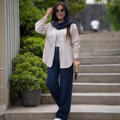 شومیز نخ پنبه مدل باران