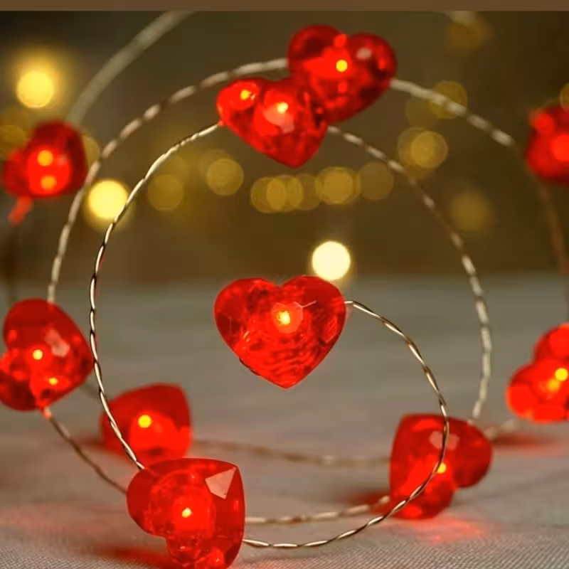 ریسه طرح قلب-ریسه قلب ولنتاین-ریسه قرمز عاشقانه بسیار زیبا