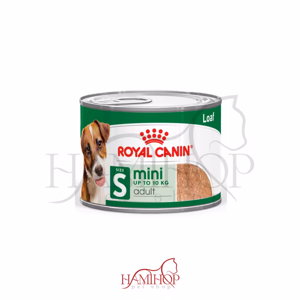 کنسرو سگ رویال کنین مدل مینی ادالت 195g Royal Canin Mini Adult Wet Small Dog Food Cans In Loaf 195g